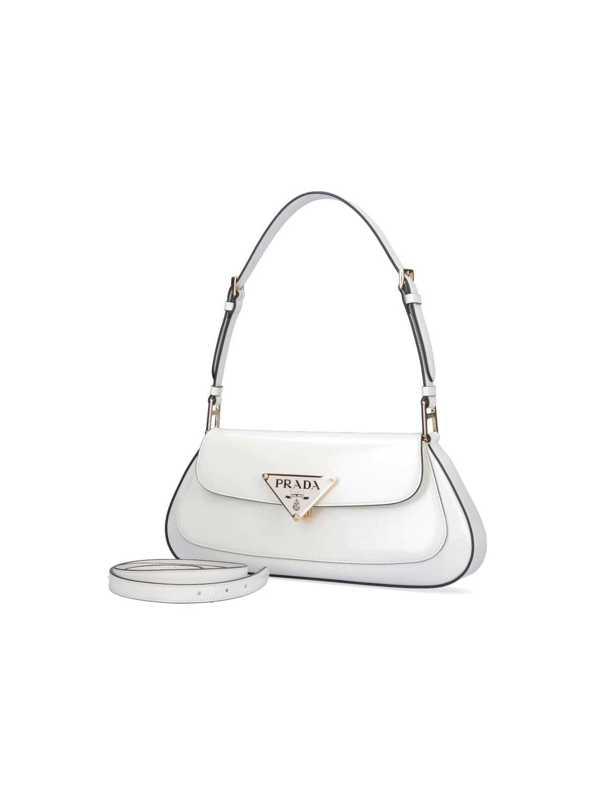 Prada PRADA White Leather Shoulder Bag New And Authentic Size ONE SIZE - 2 Thumbnail