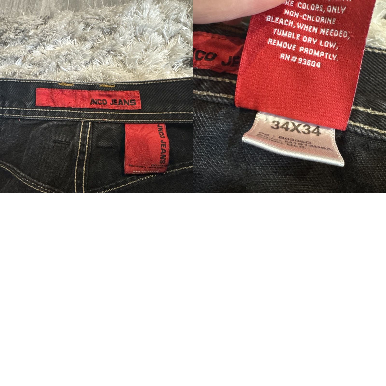 JNCO **Vintage 90's JNCO Black Embroidered Denim Jeans Men’s Size 34** User: Vintage 90's JNCO Black Embroidered Denim Jeans Men’s Size 34 Size US 34 / EU 50 - 10 Thumbnail