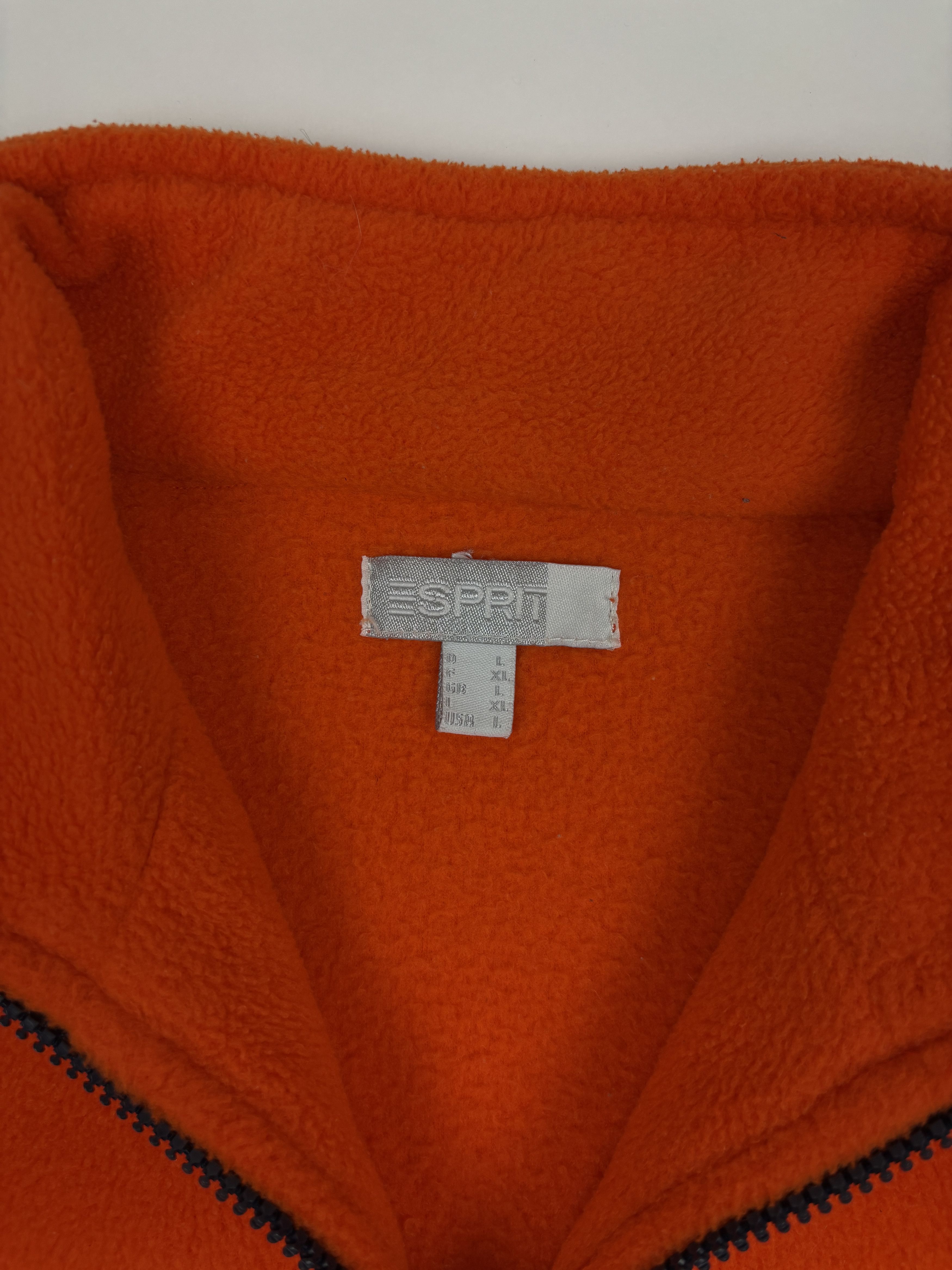 ESPIRIT Vintage Espirit Orange Fleece Quarter Zip Size US XS / EU 42 / 0 - 3 Thumbnail