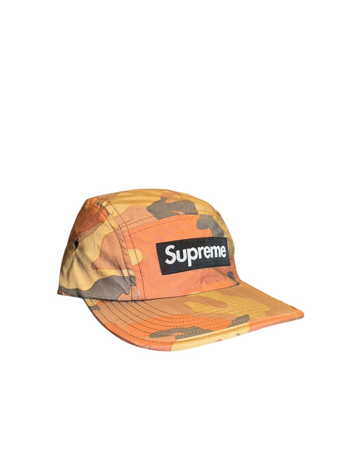 Supreme Reflective Camo Camp Cap Orange