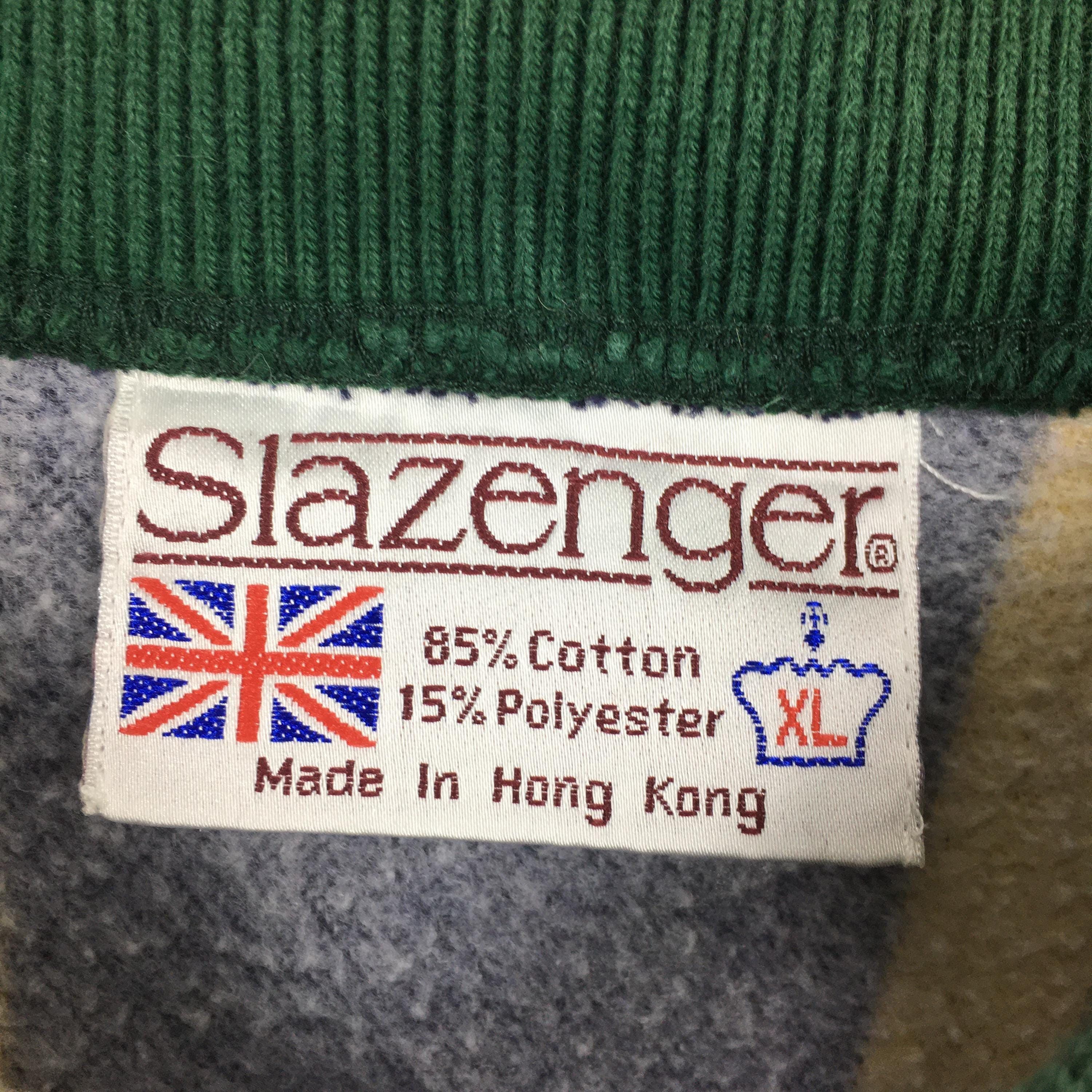 Vintage Vintage 90s Slazenger Striped Sweatshirt XLarge Size US XL / EU 56 / 4 - 6 Thumbnail