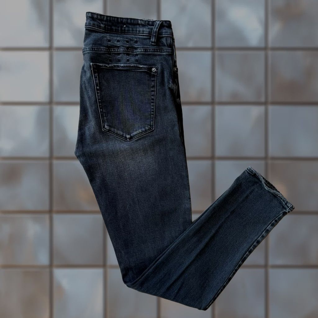 Ksubi Ksubi Jeans 34 Black Dark Wash Skinny Fit Denim Streetwear Jeans Mens Regular Rise Mid Button Logo 34x31.5 501 Style broad Size US 34 / EU 50 - 1 Thumbnail