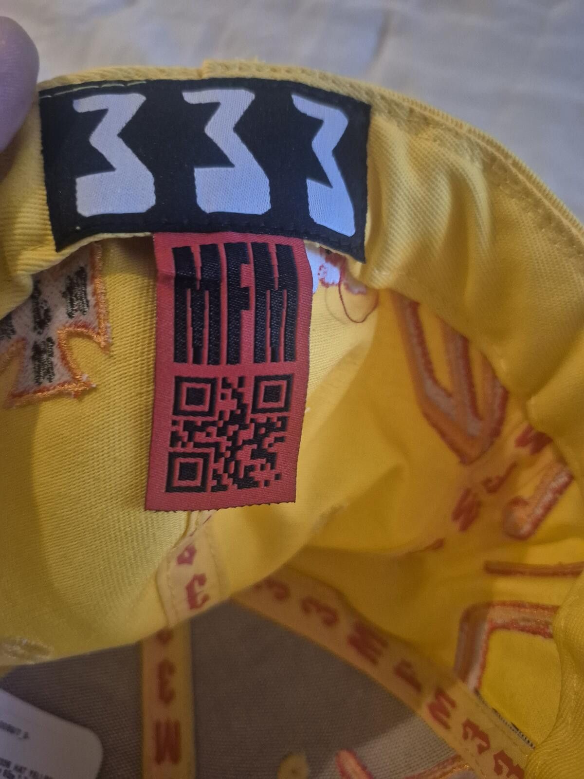 murd333r.fm Murder FM Yellow Fitted Hat Size 7 3/8 Size ONE SIZE - 6 Thumbnail