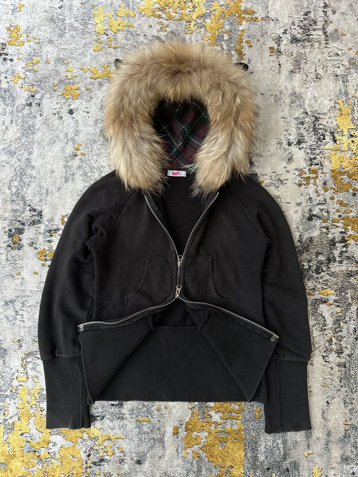 Beauty Beast JASSIE RABBIT FUR ZIP UP HOODIE IF SIX WAS NINE LGB STYLE Size XS / US 0-2 / IT 36-38 - 3 Thumbnail