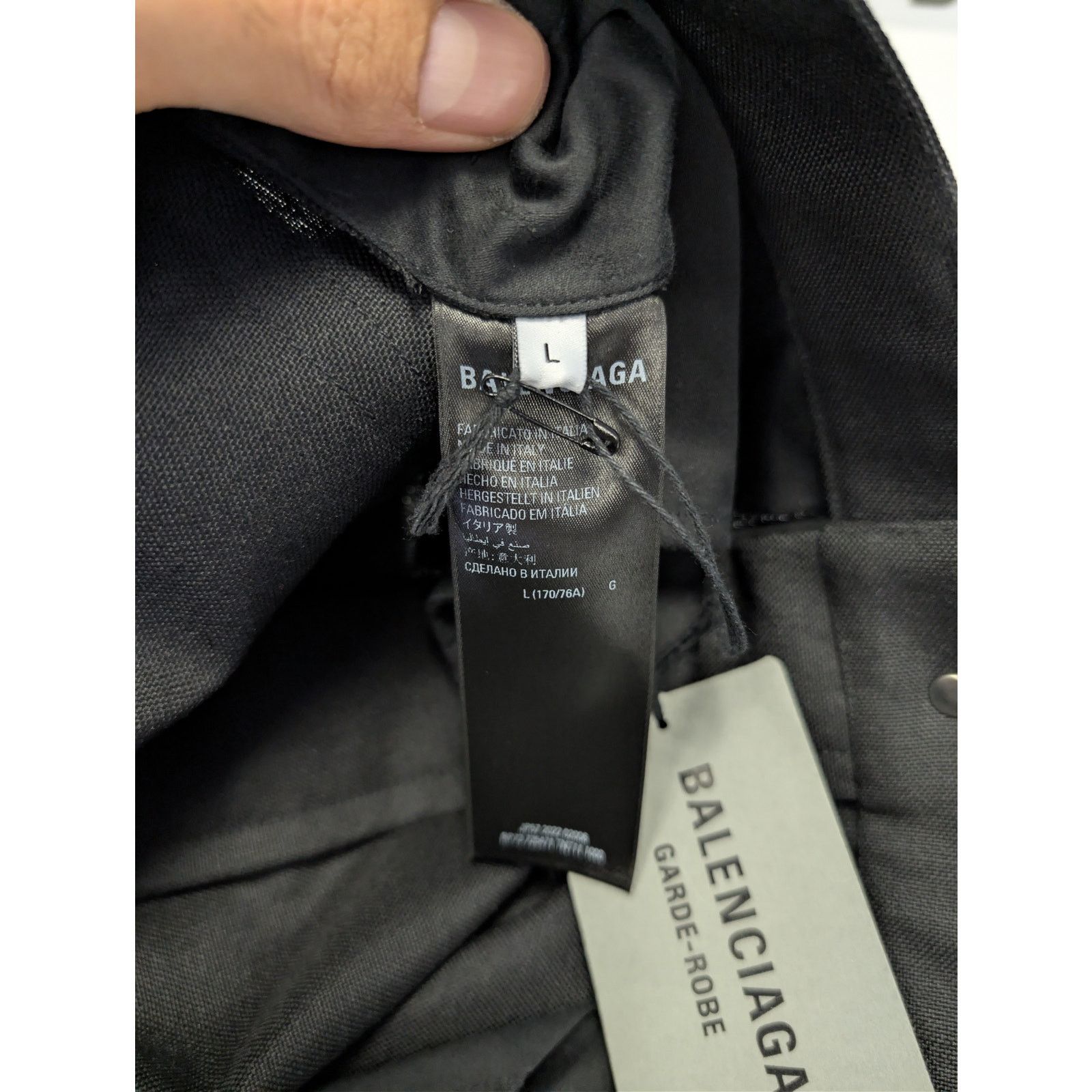 Balenciaga o1rshd1 Stretch Virgin Wool 5 Pocket Baggy Pants in Black Size US 34 / EU 50 - 17 Thumbnail