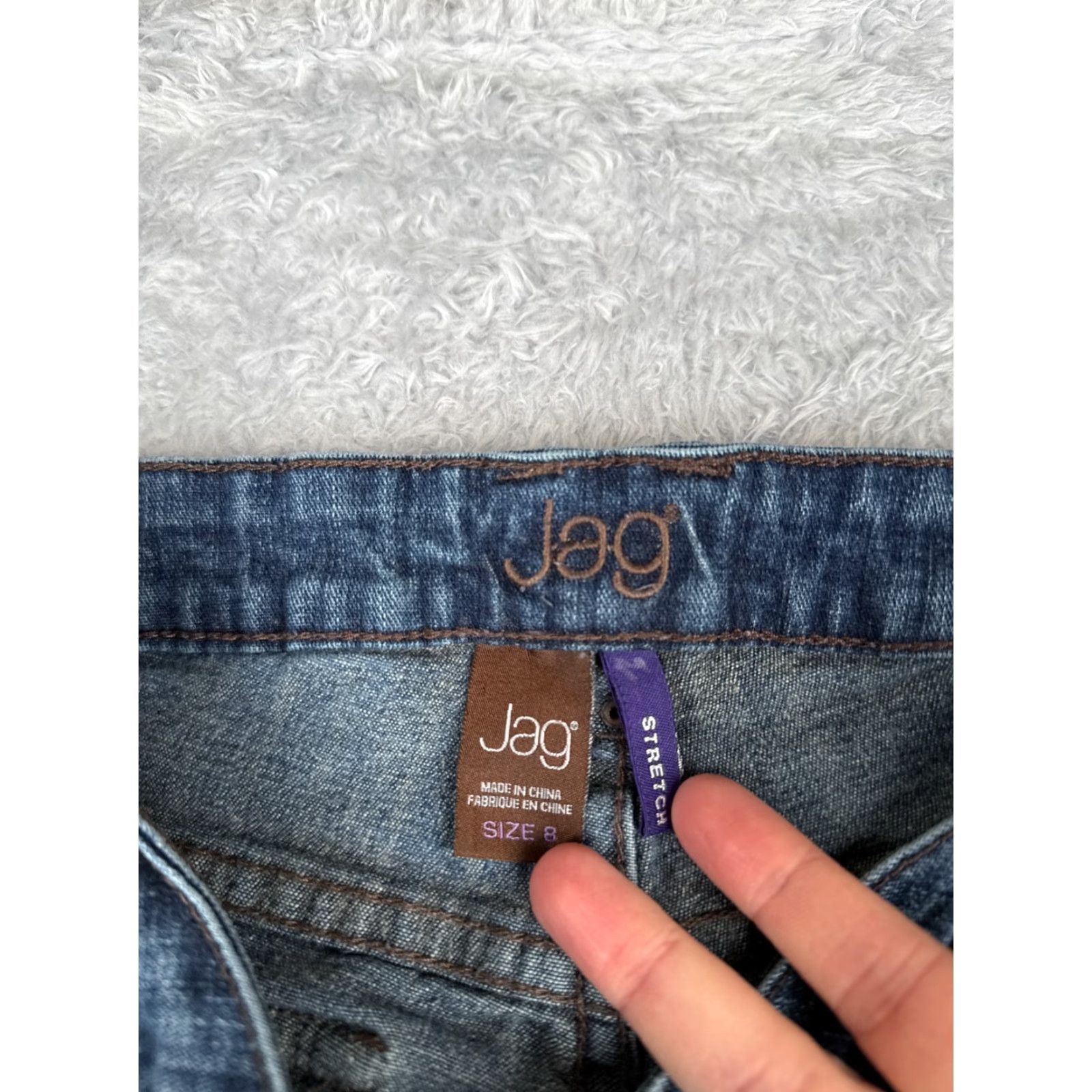 AG Jeans Jag Jeans Womens Blue Denim Bootcut Jeans 29x31 Low Rise Stretch 5-Pocket Cotton Blend Regular Size 8 Size 30" / US 8 / IT 44 - 6 Thumbnail