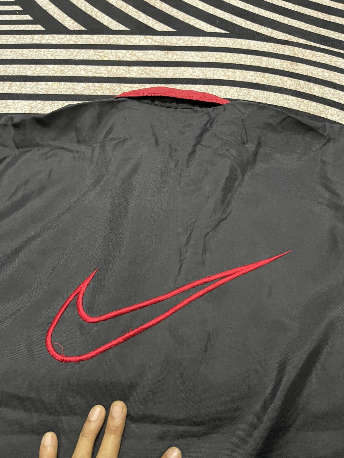 Nike × Vintage 90s NIKE EMBROIDERED LOGO HALF ZIPPER JACKET Size US L / EU 52-54 / 3 - 16 Thumbnail