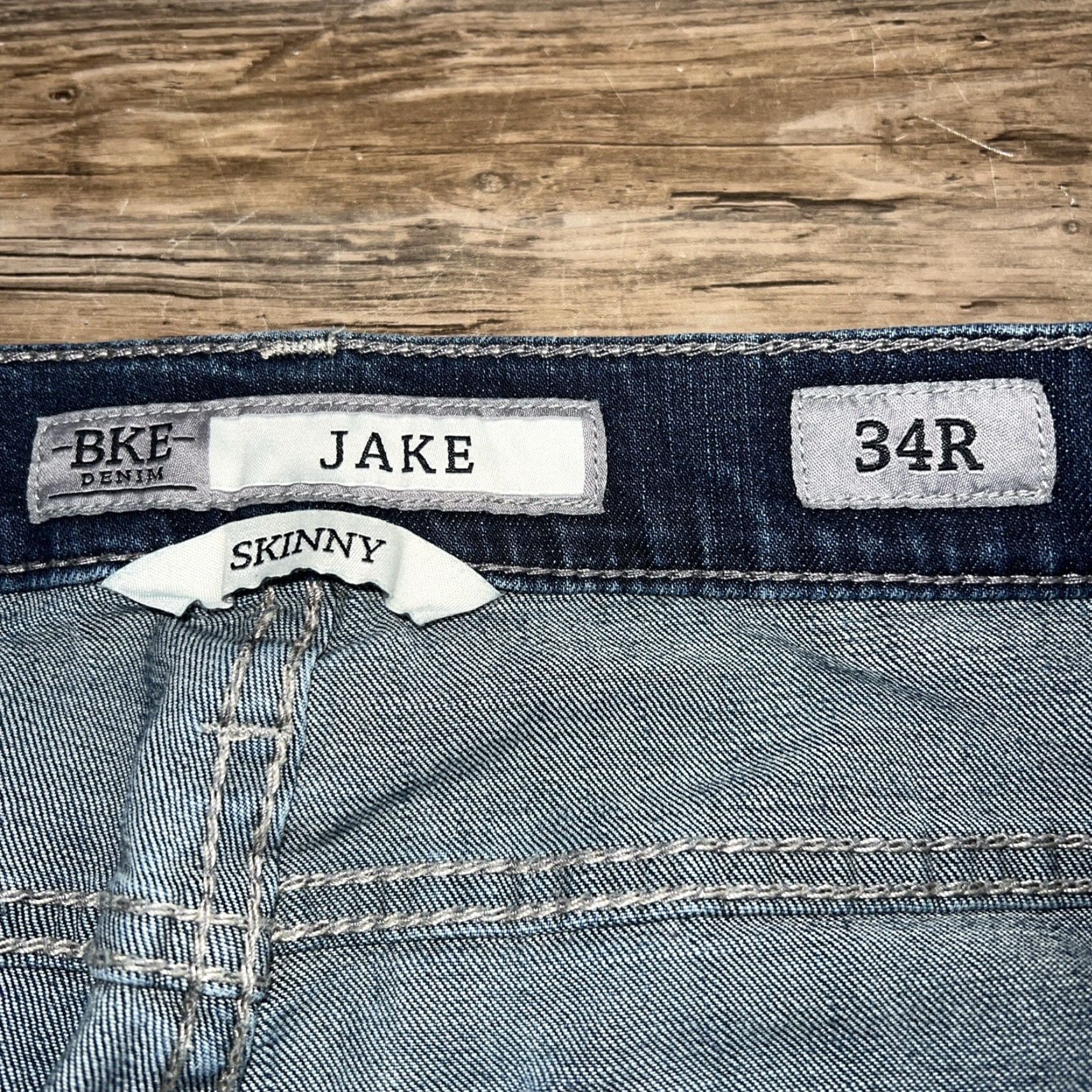 BKE BKE DENIM Jake Skinny Jeans Mens Size 34R X 31 Blue Denim Skinny Jeans Buckle Bke Mens Regular 34 31 Inseam Blue Size US 34 / EU 50 - 6 Thumbnail