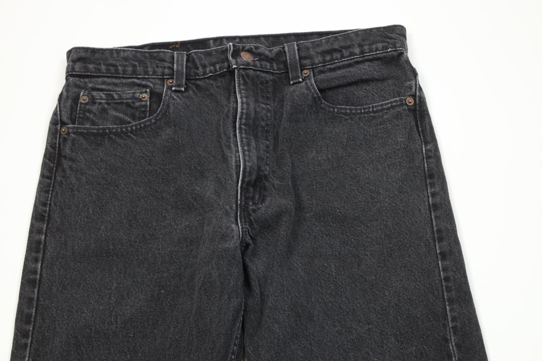 Levi's Vintage 90s Levis 505 Regular Straight Leg Jeans Black USA Size US 34 / EU 50 - 2 Thumbnail