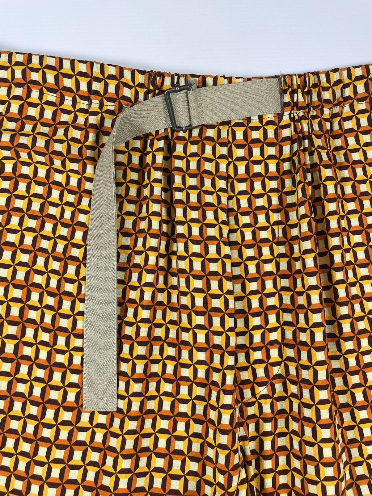 Dries Van Noten 70s Print Wide Leg Utility Trousers Size US 36 / EU 52 - 4 Thumbnail