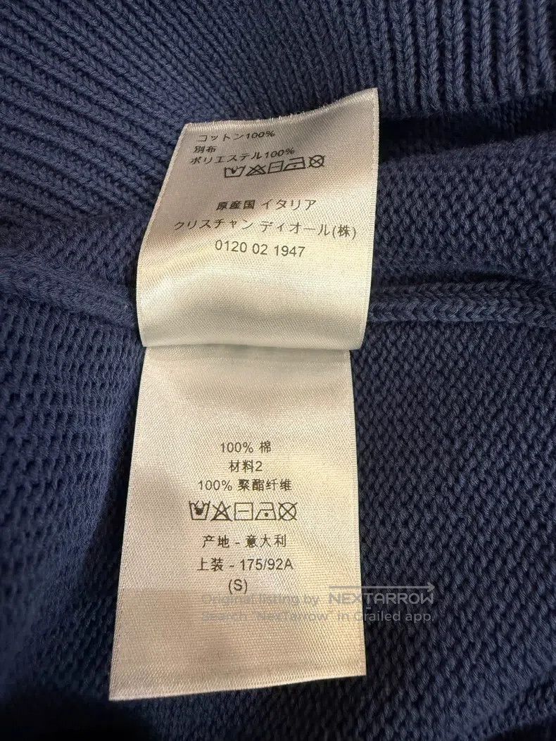 Dior Dior Knitwear with full-printed logo on the sleeves Size US S / EU 44-46 / 1 - 8 Thumbnail