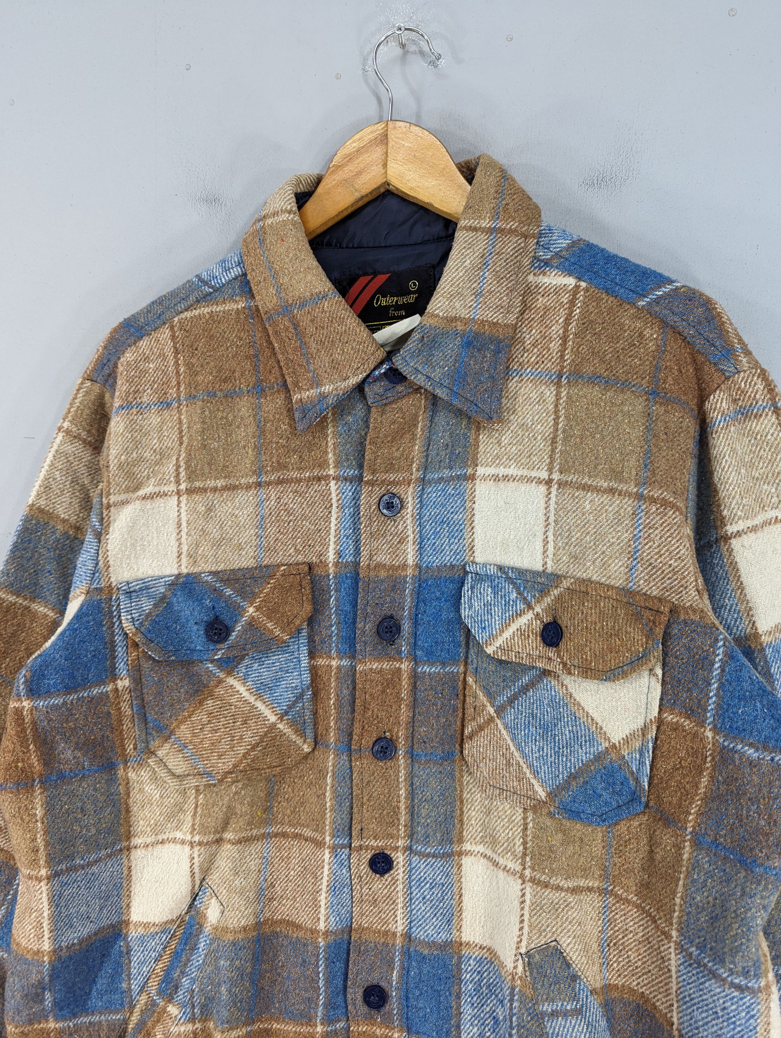 Sears 🔥RARE🔥Vintage Sears Button Ups Plaid Jacket Size US L / EU 52-54 / 3 - 5 Thumbnail