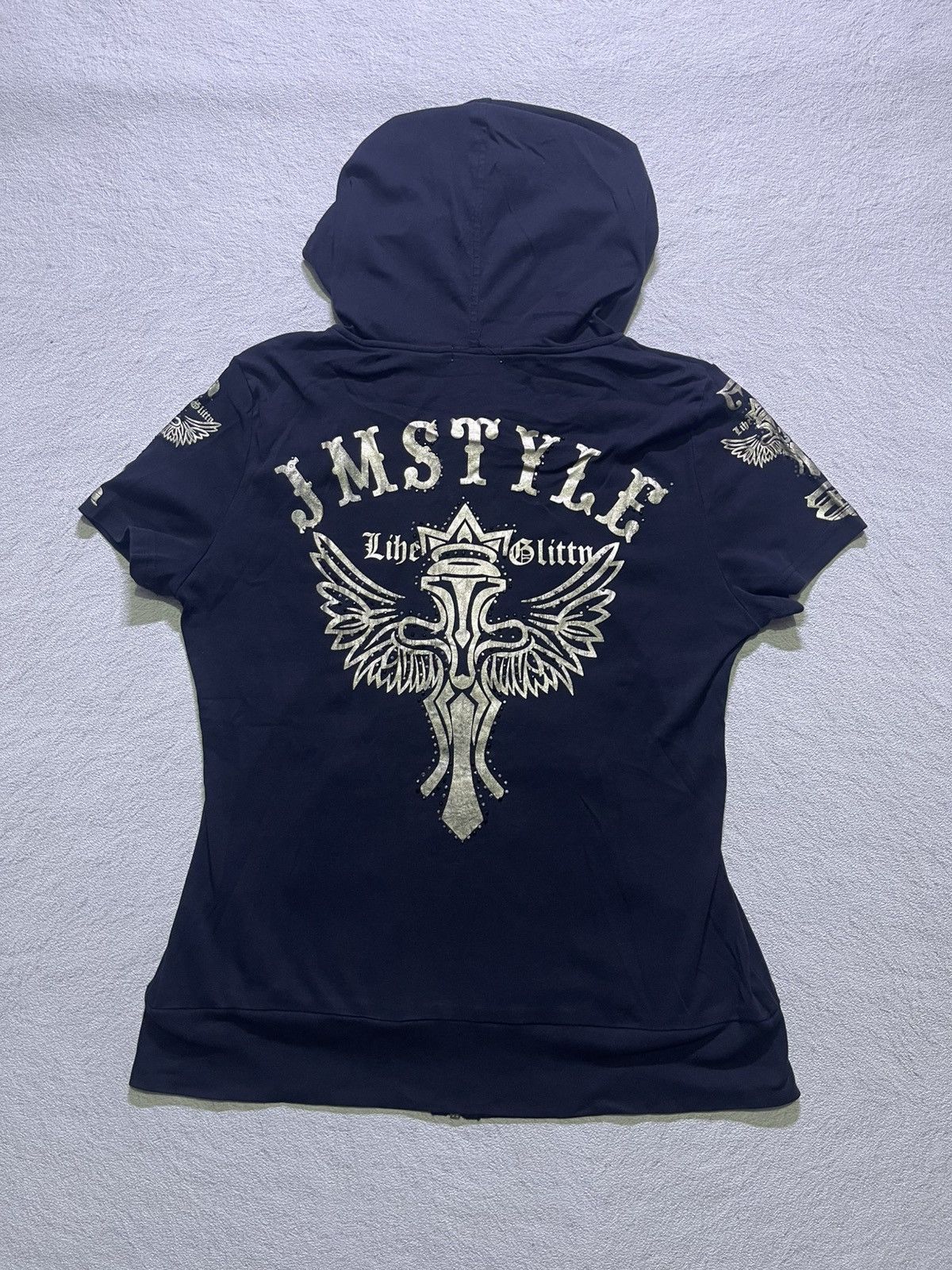 Japanese Brand Y2K JMSTYLE short sleeve tshirt full ziper motif Size M / US 6-8 / IT 42-44 - 1 Thumbnail