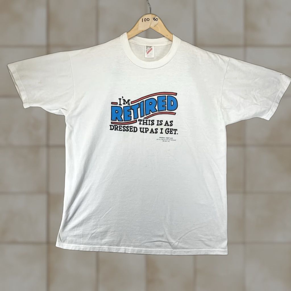 Jerzees VINTAGE Jerzees White T-Shirt Hallmark 80s 90s Funny Quote Dad Crew Neck Short Sleeve XL Men Reds? Size US XL / EU 56 / 4 - 1 Thumbnail