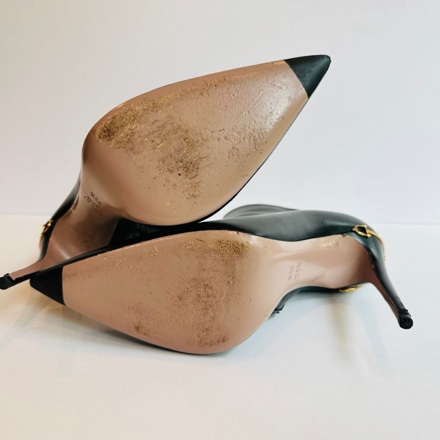 Gucci Gucci Black Ankle Boot Size 39.5 Spike Point Toe Horsebit Size US 9.5 / IT 39.5 - 8 Thumbnail