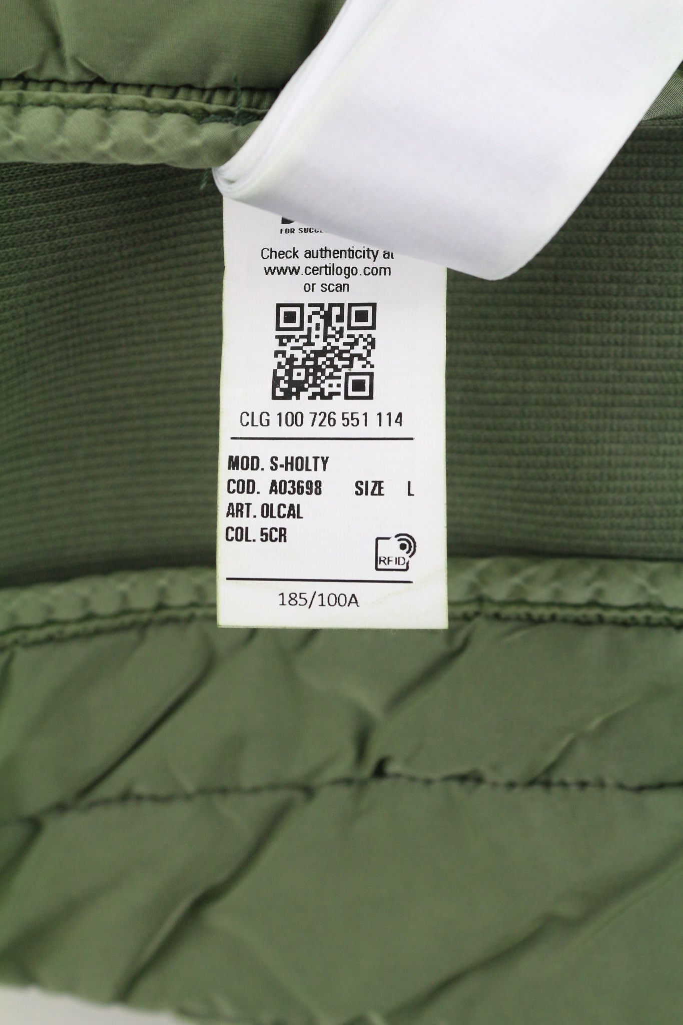 Diesel S-HOLTY L Green Quilted Crew Logo Sweatshirt 40122 Size US L / EU 52-54 / 3 - 13 Thumbnail