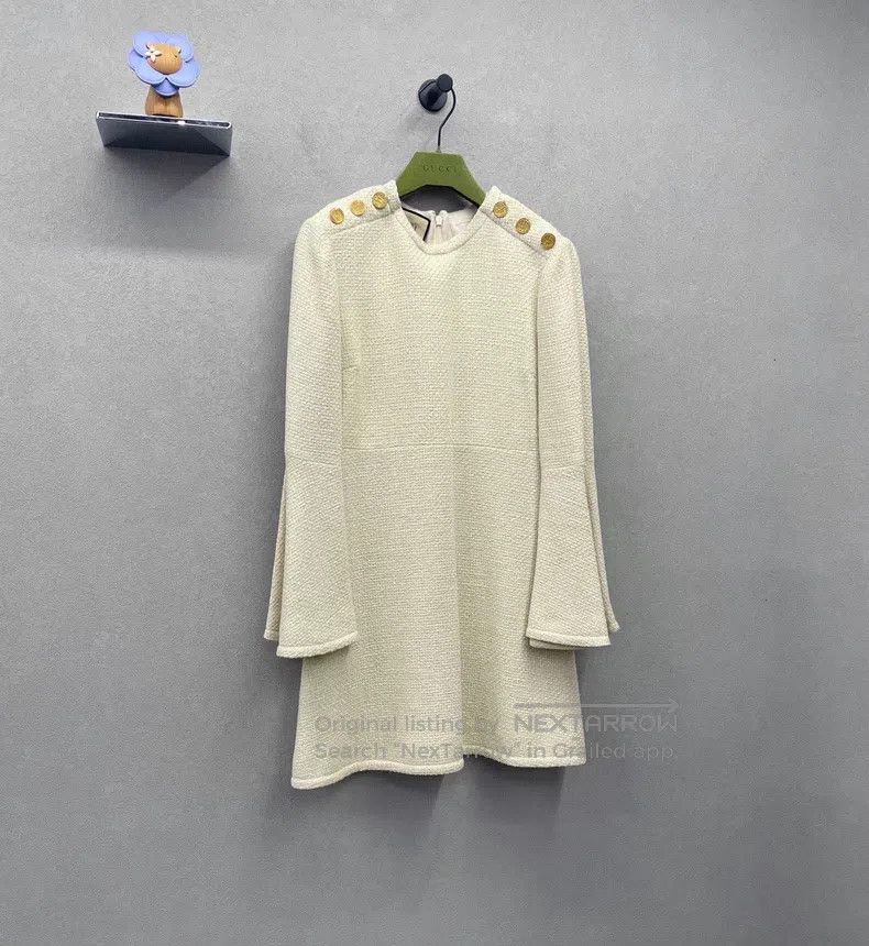 Gucci Gucci Solid colour GG metal button long-sleeved dress Size XS / US 0-2 / IT 36-38 - 3 Thumbnail