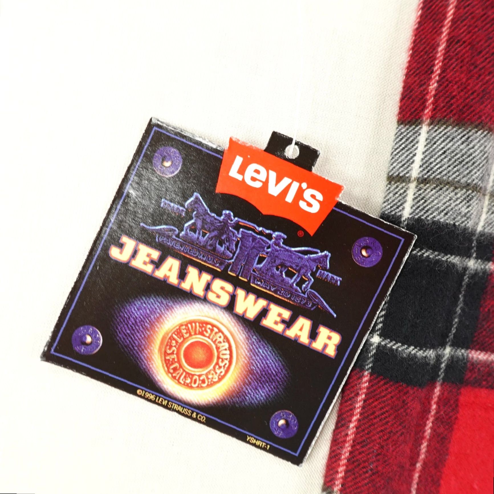 Levi's VINTAGE Levi's Flannel Shirt Men Large Red Black White Plaid 90s Outdoor All Seasons Size US L / EU 52-54 / 3 - 4 Thumbnail
