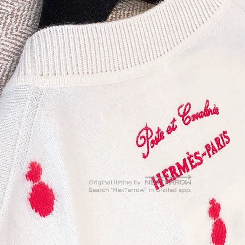 Hermes Hermes Heavy embroidery, wheel tassel cashmere knitted sho Size XS / US 0-2 / IT 36-38 - 5 Thumbnail