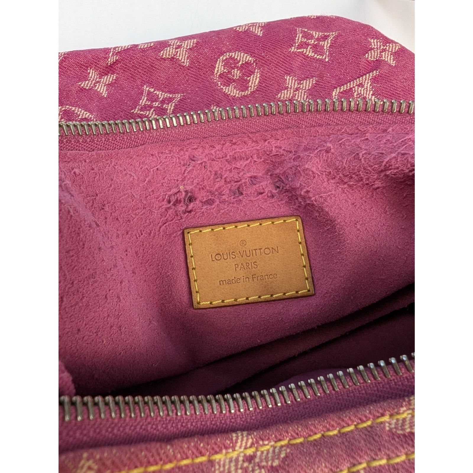 Louis Vuitton Louis Vuitton Fuchsia Denim Monogram Denim Baggy PM Size ONE SIZE - 8 Thumbnail