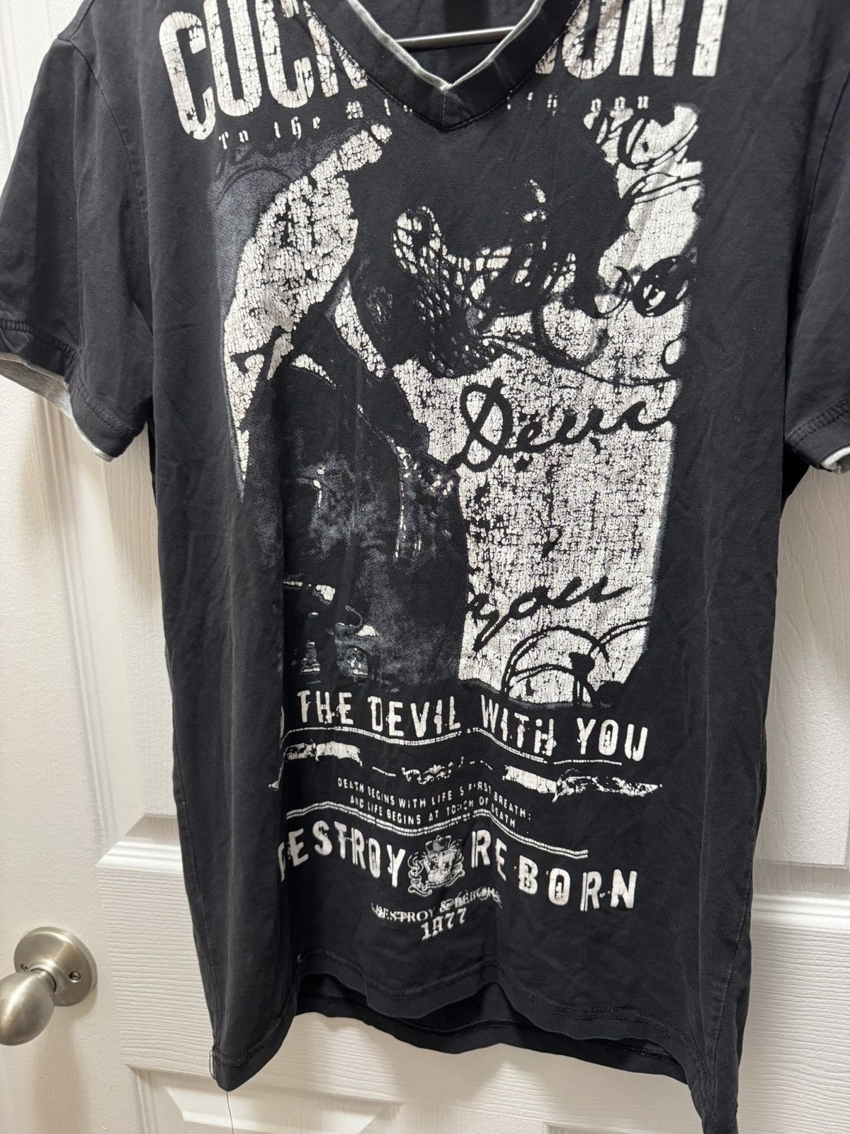 Japanese Brand Japanese Brand Double V Neck Avant Garde Destroy Reborn Em Size US M / EU 48-50 / 2 - 2 Thumbnail