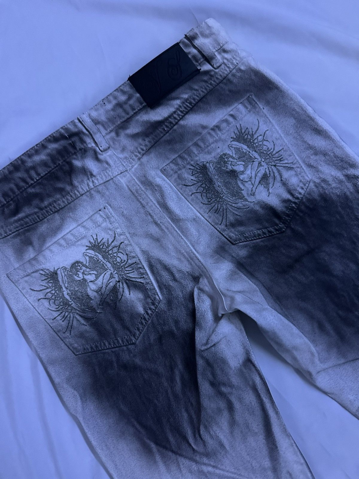 Japanese Brand × Vintage white and black boot cut denim Size US 32 / EU 48 - 3 Thumbnail