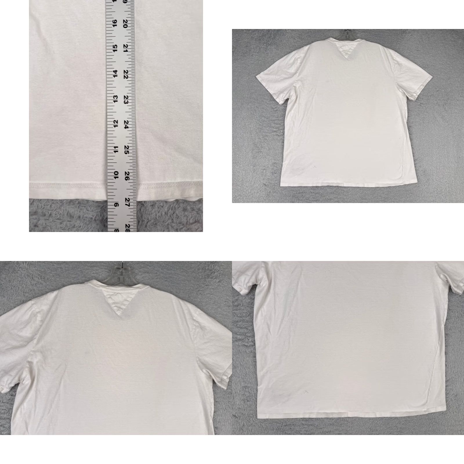 Tommy Hilfiger Tommy Hilfiger Shirt Adult XL White 100% Cotton Short Sleeve Crew READ Size US XL / EU 56 / 4 - 9 Thumbnail