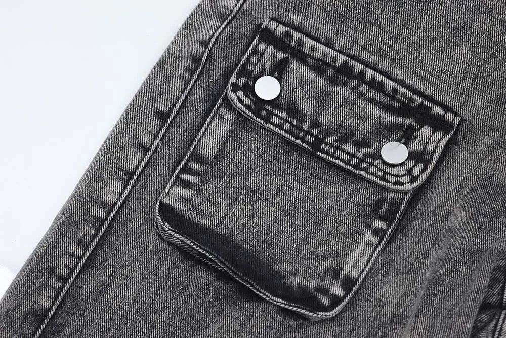 Japanese Brand × Jean Heavy wash vintage multi-pocket cargo denim shorts Size US 32 / EU 48 - 6 Thumbnail