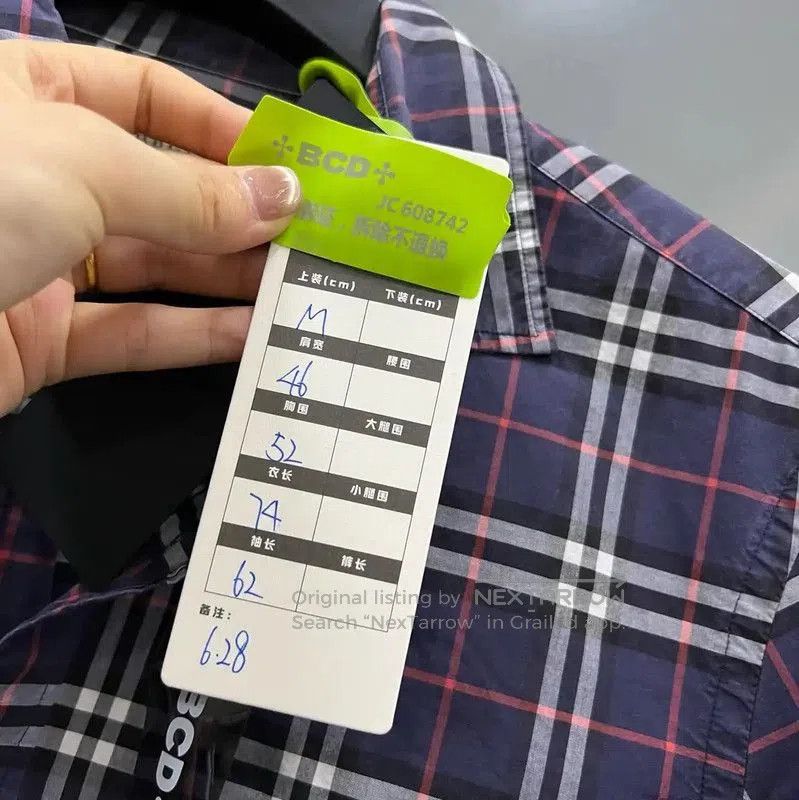 Burberry Burberry Men's Blue Plaid Long Sleeve Shirt. Size US M / EU 48-50 / 2 - 5 Thumbnail