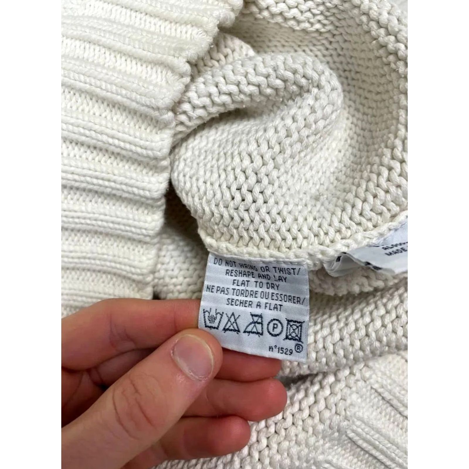 Polo Ralph Lauren VINTAGE Polo Ralph Lauren Sweater Shirt XL White USA 90s Mens Pullover Knit Cotton Logo 90s USA Size US XL / EU 56 / 4 - 7 Thumbnail