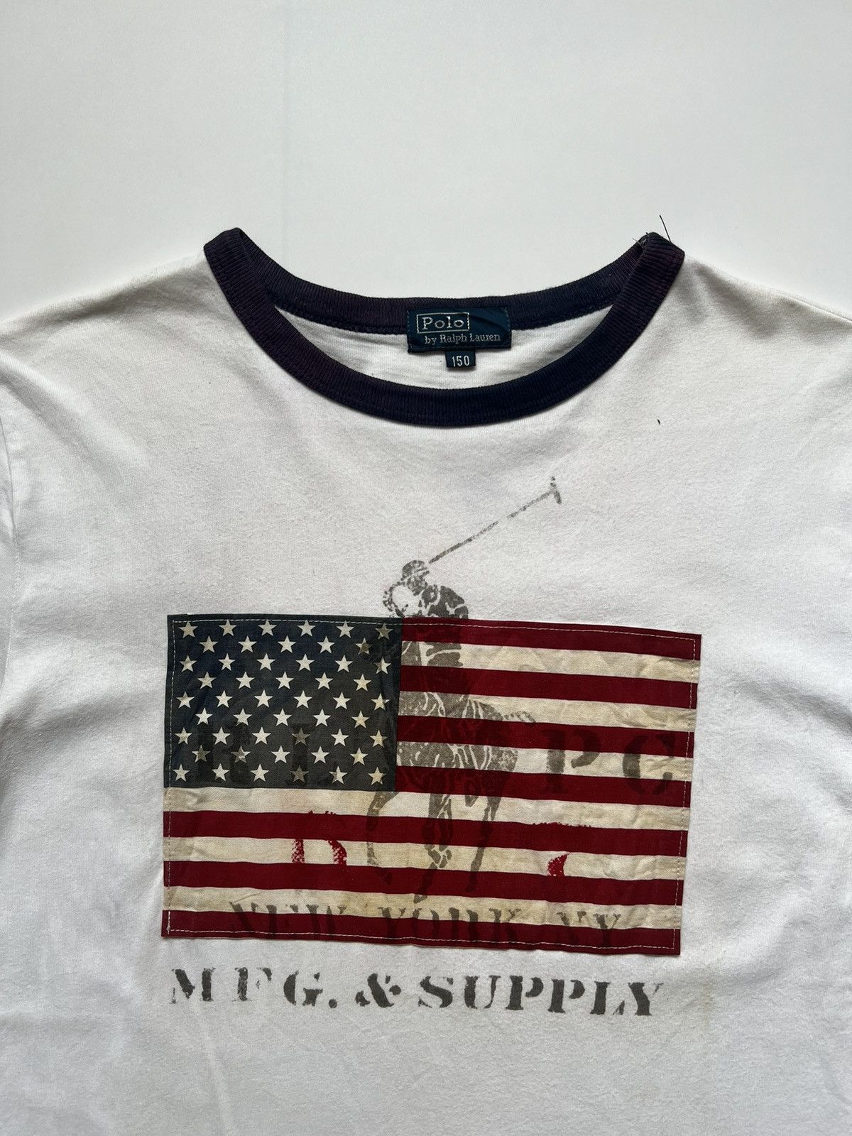 Polo Ralph Lauren × Vintage Polo Ralph Lauren Usa Flag Vintage Tshirt Size US S / EU 44-46 / 1 - 2 Thumbnail