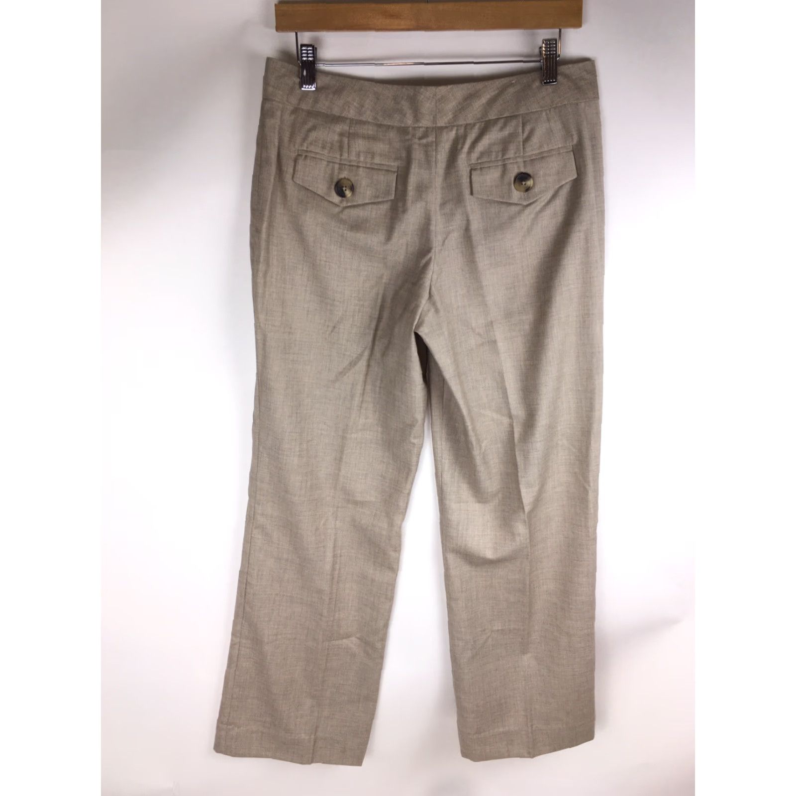Isaac Mizrahi VINTAGE Isaac Mizrahi Dress Pants Women's Size 6 Tan Khaki Beige Flat Front Stretch Dress Pants Womens Mens Girls Size 28" / US 6 / IT 42 - 2 Thumbnail