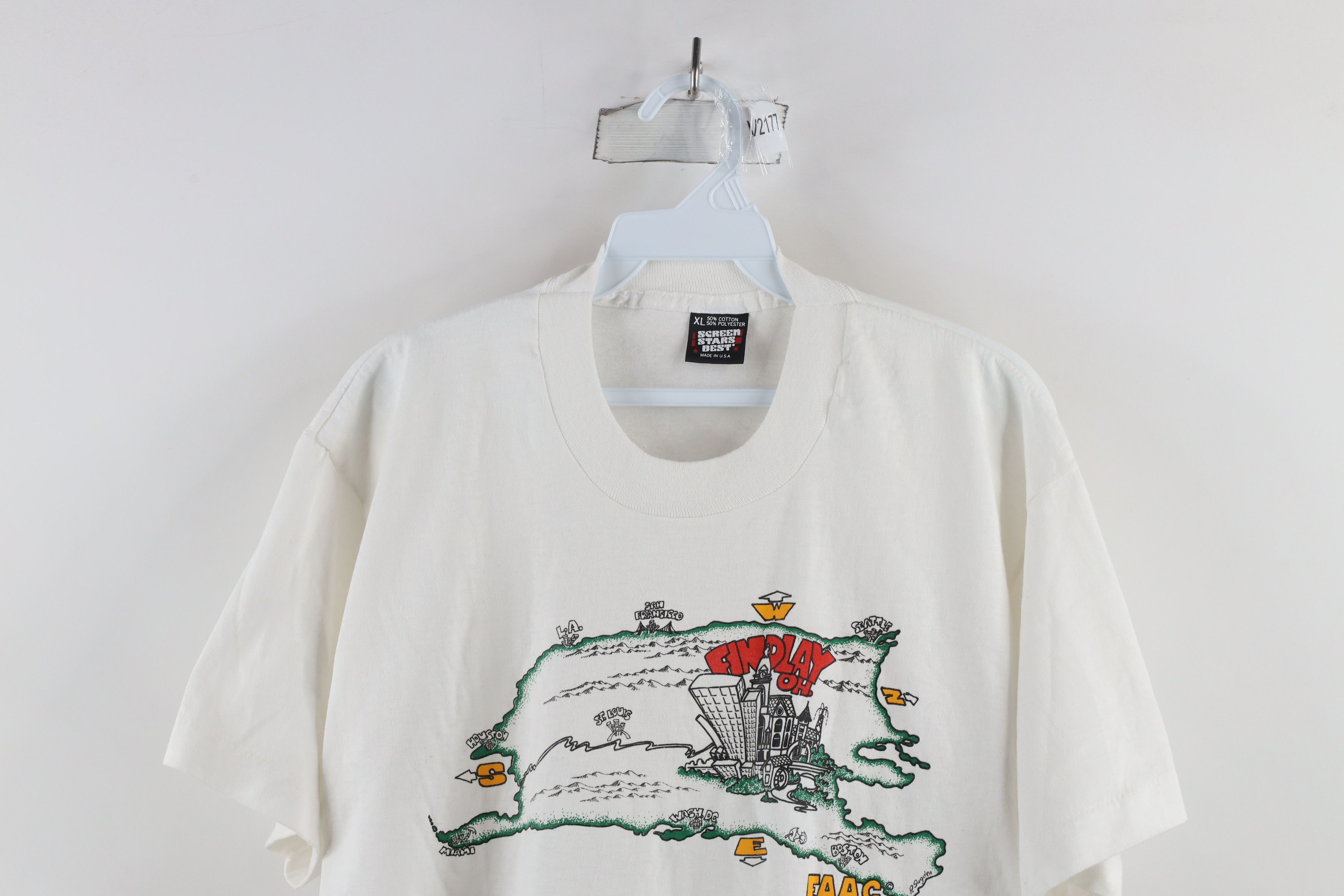 Vintage Vintage 90s FAAC Findlay Ohio Short Sleeve T-Shirt White USA Size US XL / EU 56 / 4 - 2 Thumbnail