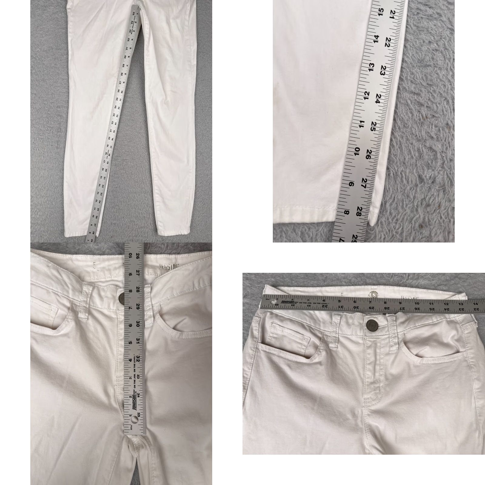 Vintage SO Jeans Juniors White Denim Jegging Low Rise 26x29 5 Pocket Cotton Blend Stretch Women Jeans 90s American Designer Vintage No Size 27" / US 4 / IT 40 - 8 Thumbnail