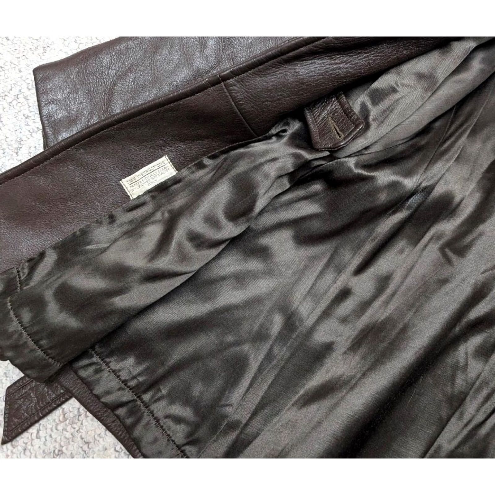 Doublet VINTAGE deerskin coat jacket 36-38 XS brown deerskin leather blazer belt double breasted Size 34R - 5 Thumbnail