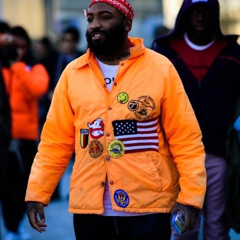 Vintage Vintage A$AP Bari Orange 70s Patch Coach Jacket Size US L / EU 52-54 / 3 - 1 Thumbnail