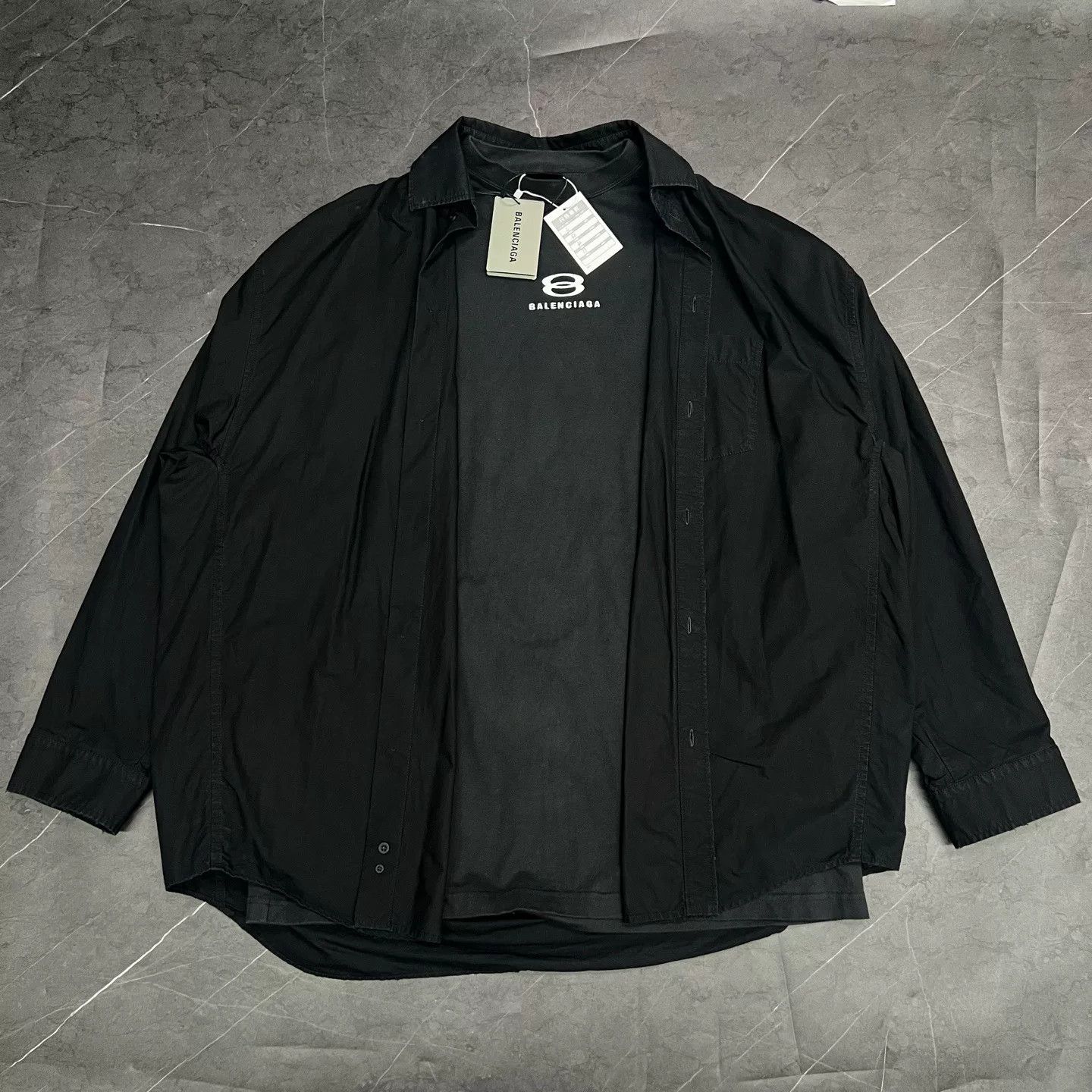 Balenciaga Balenciaga Patchwork Shirt 25 Men Size US XS / EU 42 / 0 - 1 Thumbnail