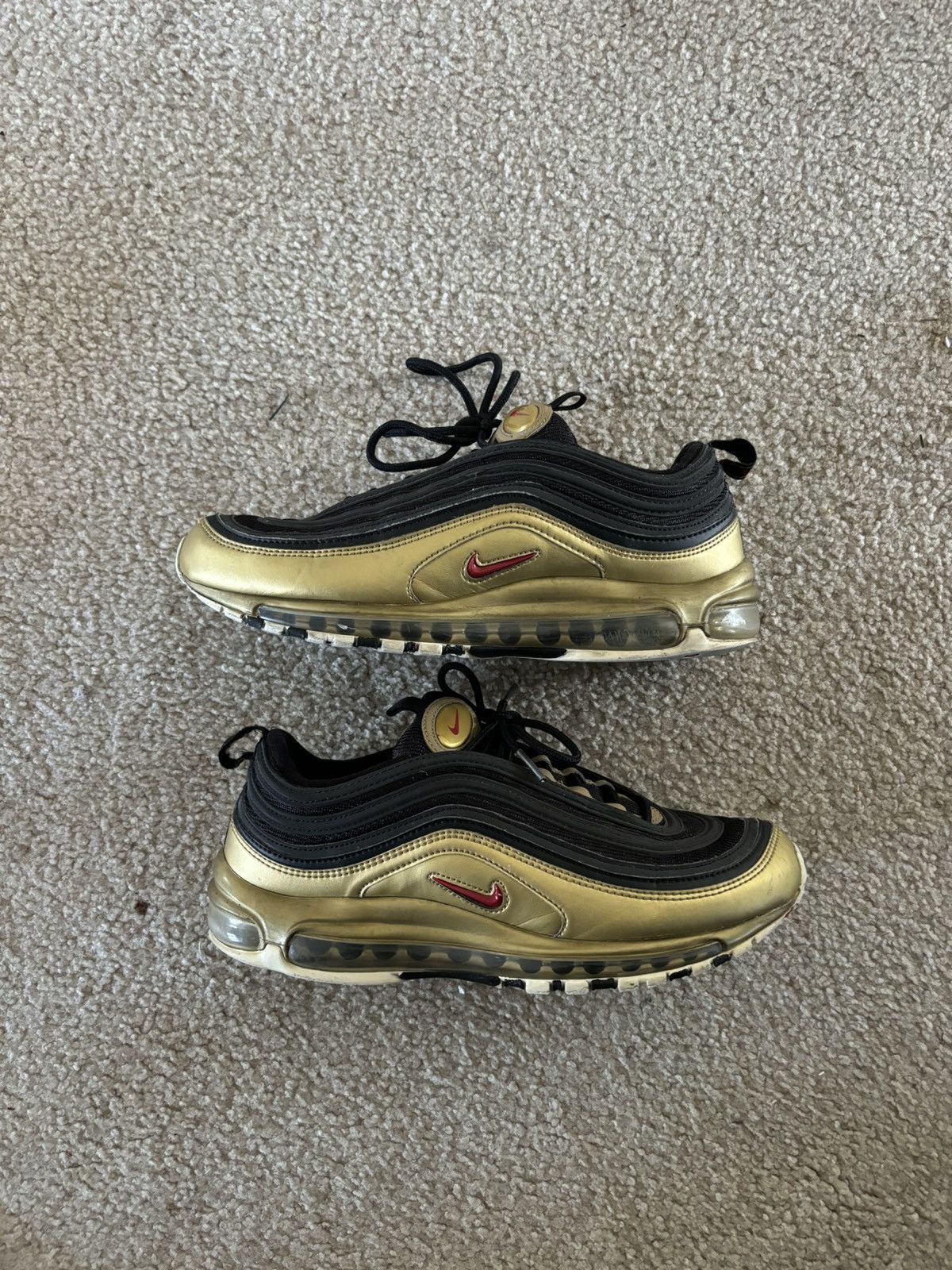 Nike Nike Air Max 97 Black Metallic Gold Size US 9 / EU 42 - 3 Thumbnail