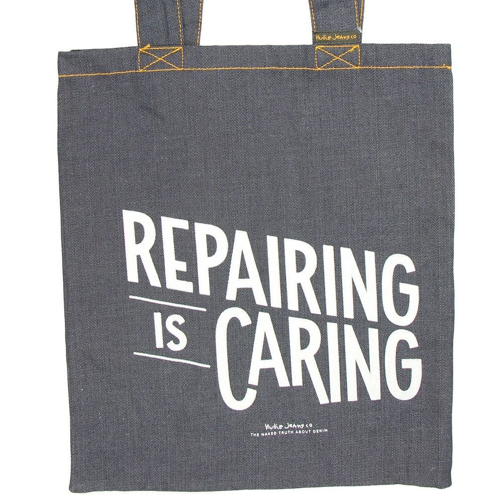 Nudie Jeans Blue Repairing Is Caring Organic Denim Tote Bag, Men's