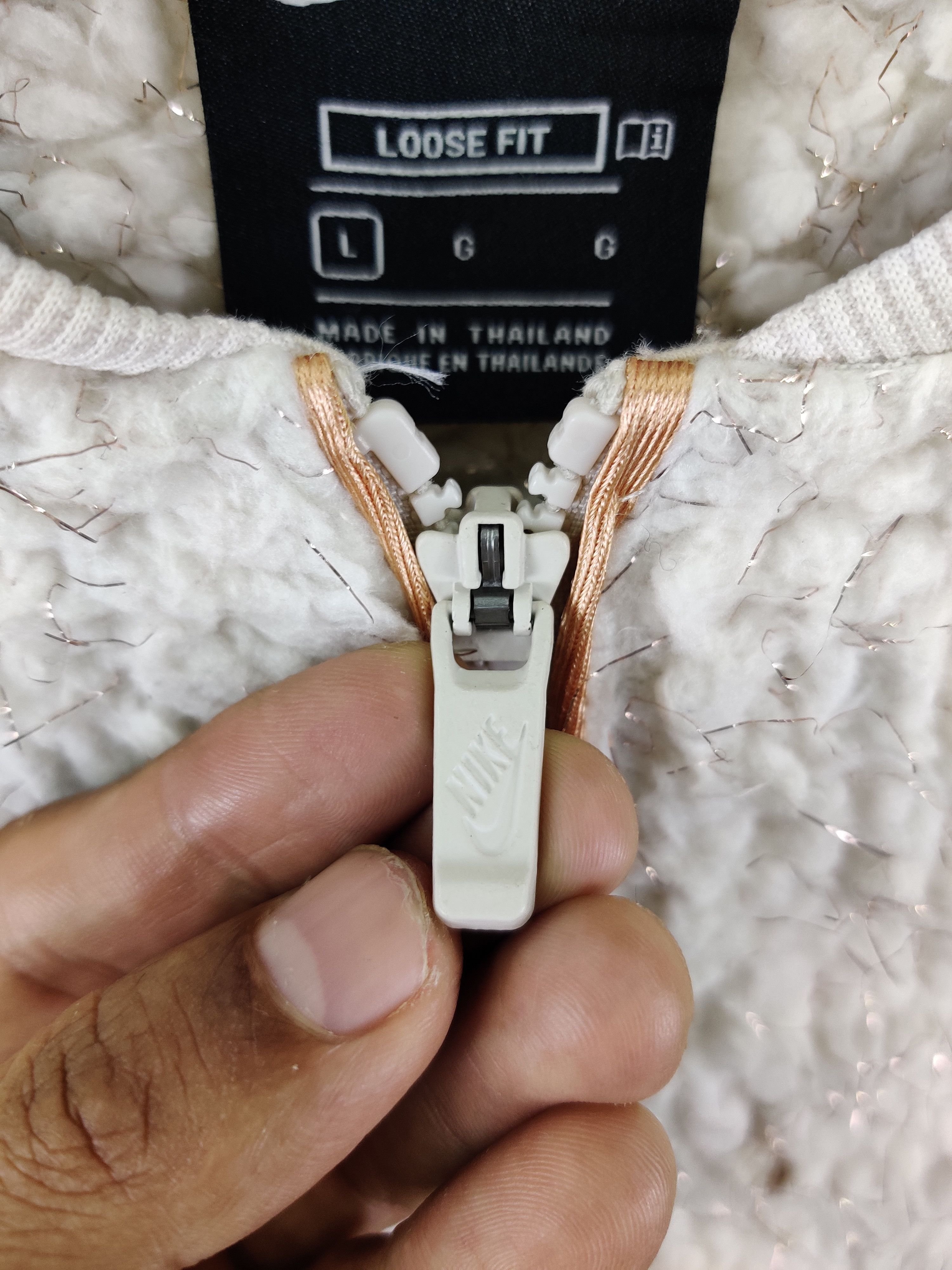 Nike Vintage Nike Fleece Sherpa Zip Up Jacket Size US L / EU 52-54 / 3 - 8 Thumbnail