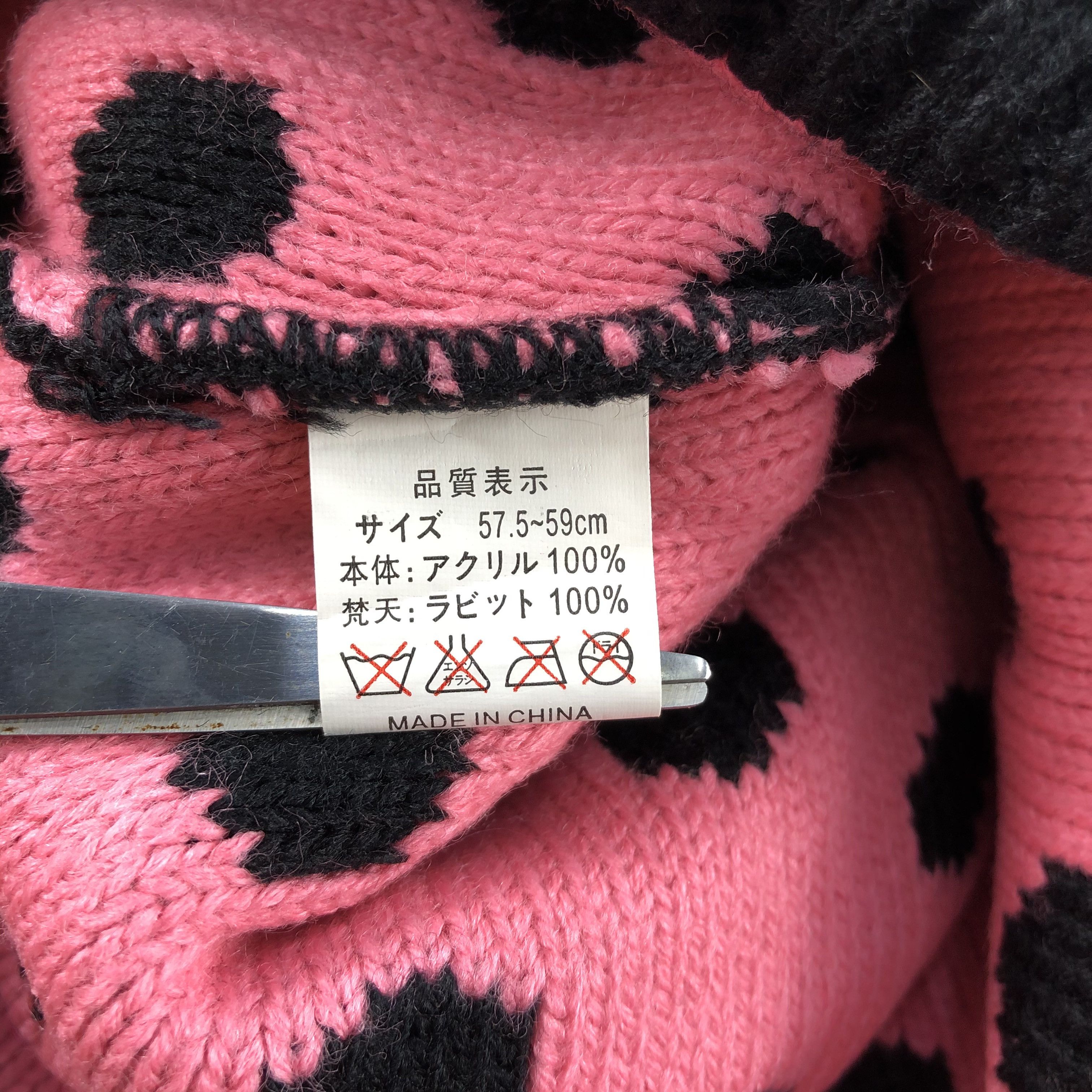Vintage Unknown Pink Dots Bobble Beanie Snowcap Snow Hat B442 Size ONE SIZE - 5 Thumbnail