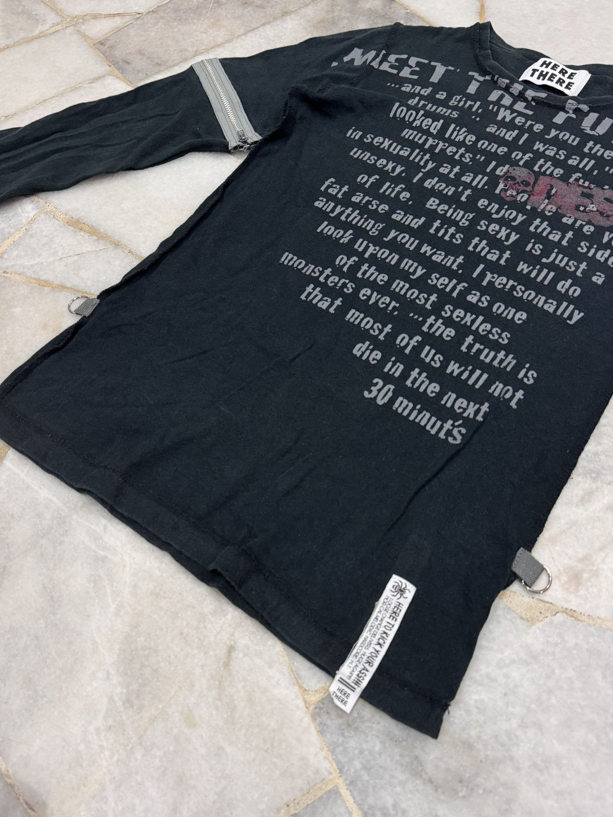 Seditionaries Vintage Destroy Shirt Punk Zipper Design Long Slave Size US S / EU 44-46 / 1 - 8 Thumbnail