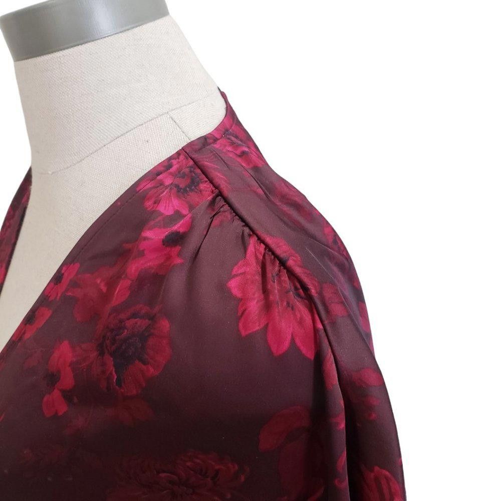 Designer CT769 Chelsea.28 NWT Ladies Burgundy Short Sleeve dress Size L / US 10 / IT 46 - 5 Thumbnail