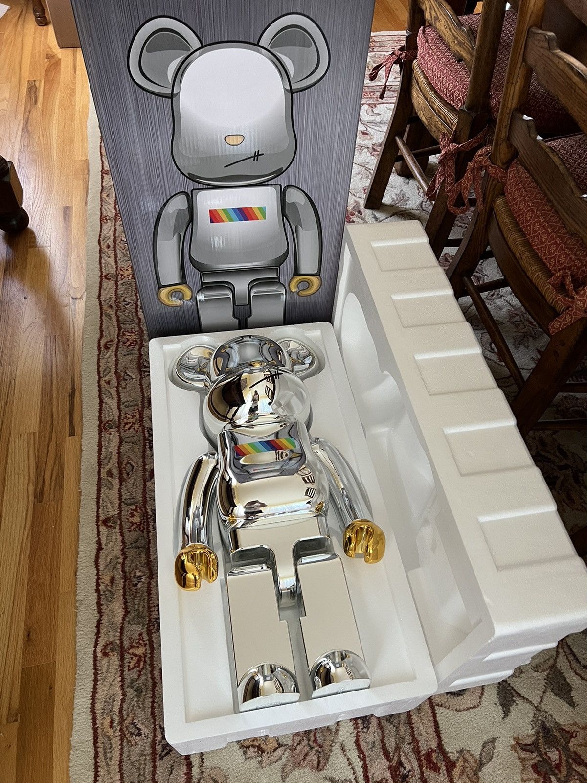 Medicom Toy 1000% Medicom Bearbrick J.S.B 3rd generation silver