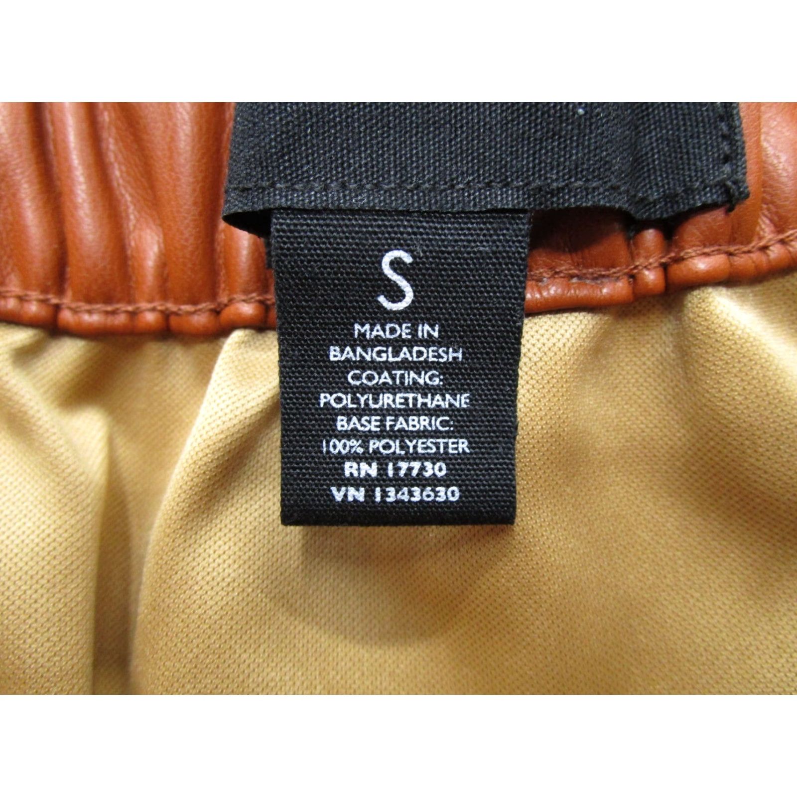 Vintage Who What Wear Women's Vegan Leather Skirt Size S Cognac Brown Maxi Fall Tiered Size 28" / US 6 / IT 42 - 3 Thumbnail