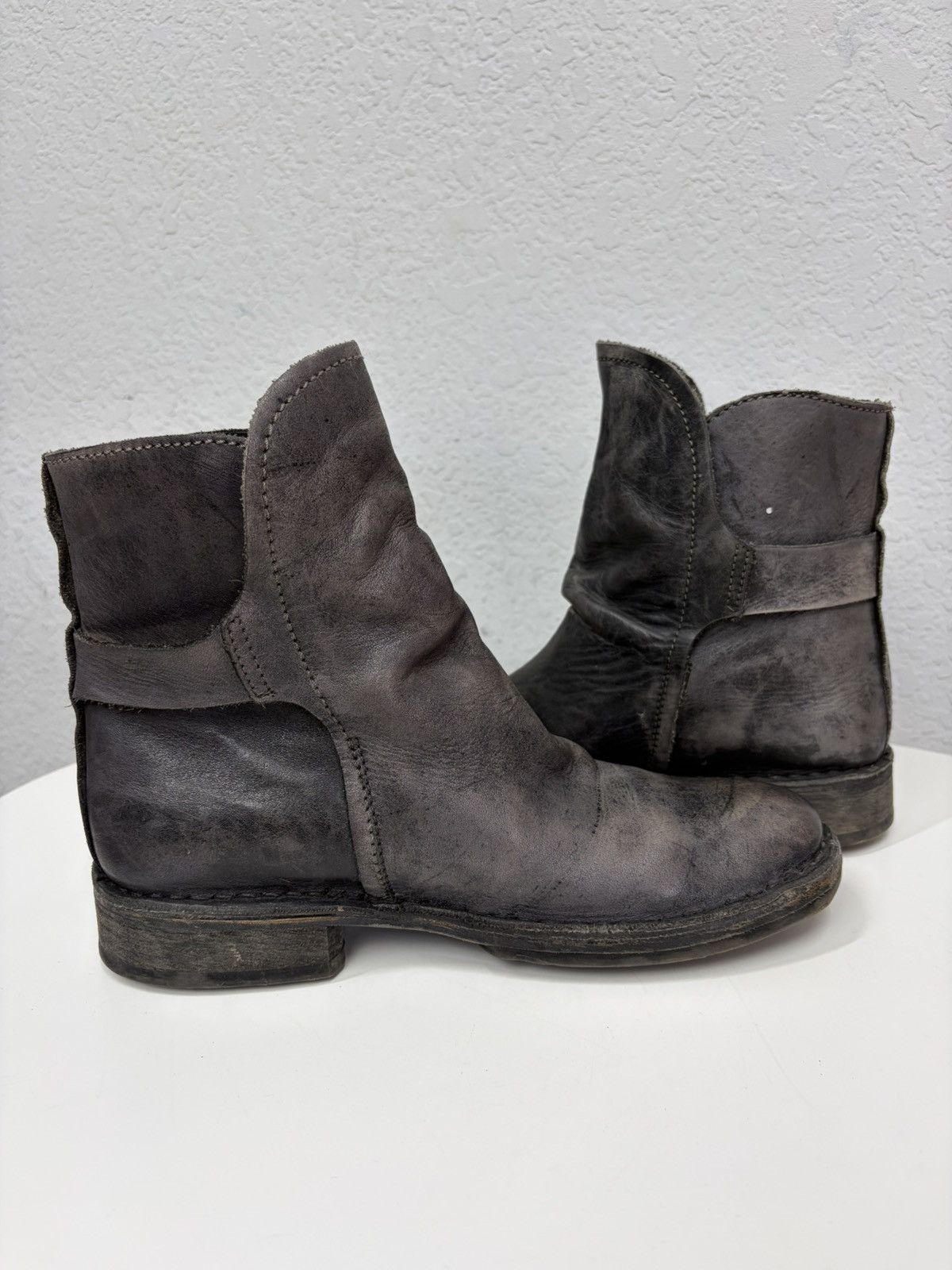 If Six Was Nine Vintage Y2K Guidi CCP Style Distressed Leather Biker Boots Size US 8 / EU 41 - 16 Thumbnail