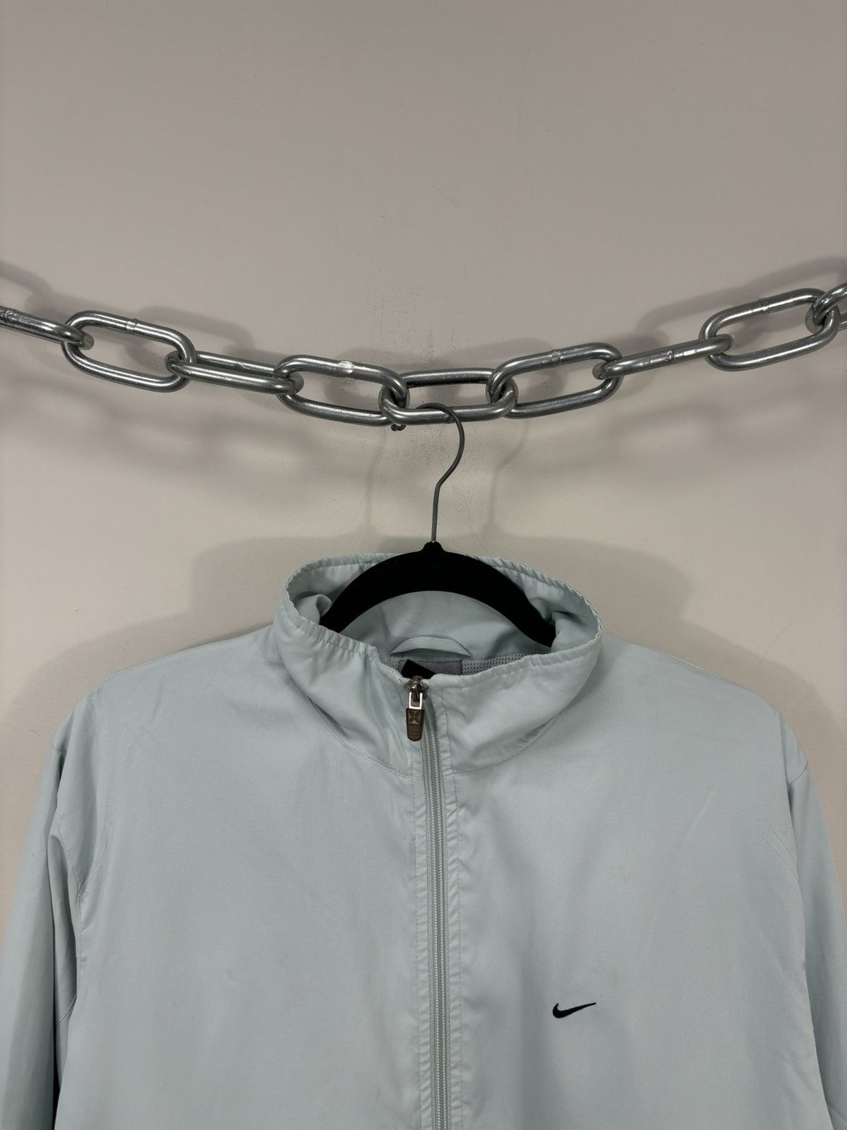Nike Vintage Nike Y2K Turquoise Retro Hype Nylon Track Jacket Size US XL / EU 56 / 4 - 4 Thumbnail