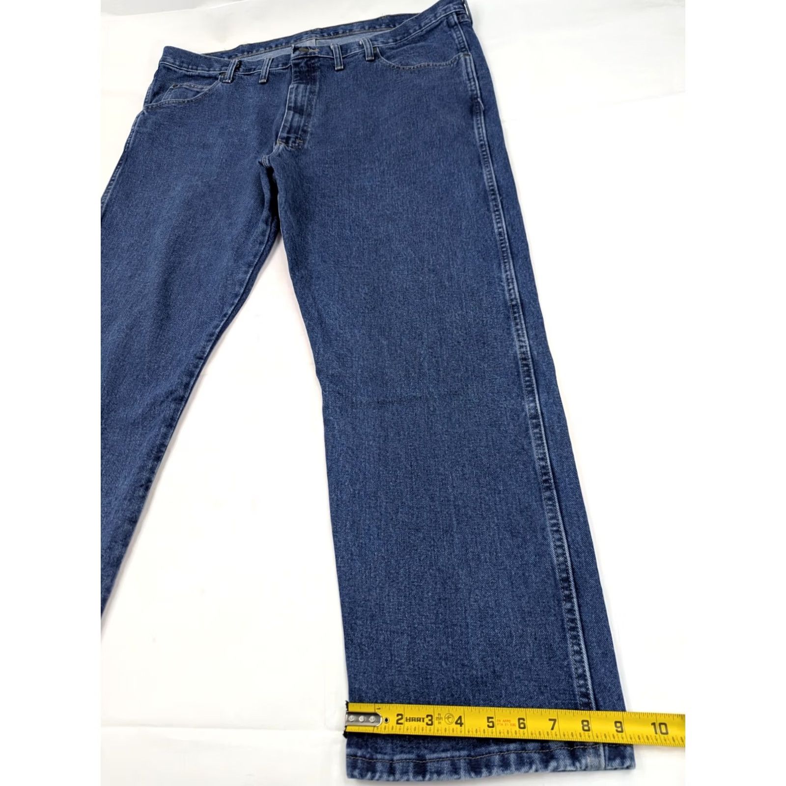Wrangler Wrangler Rugged Wear Relaxed Fit Jeans Men 44x30 Denim Workwear 5-Pocket Solid Blue Leather? No Size US 44 / EU 60 - 2 Thumbnail