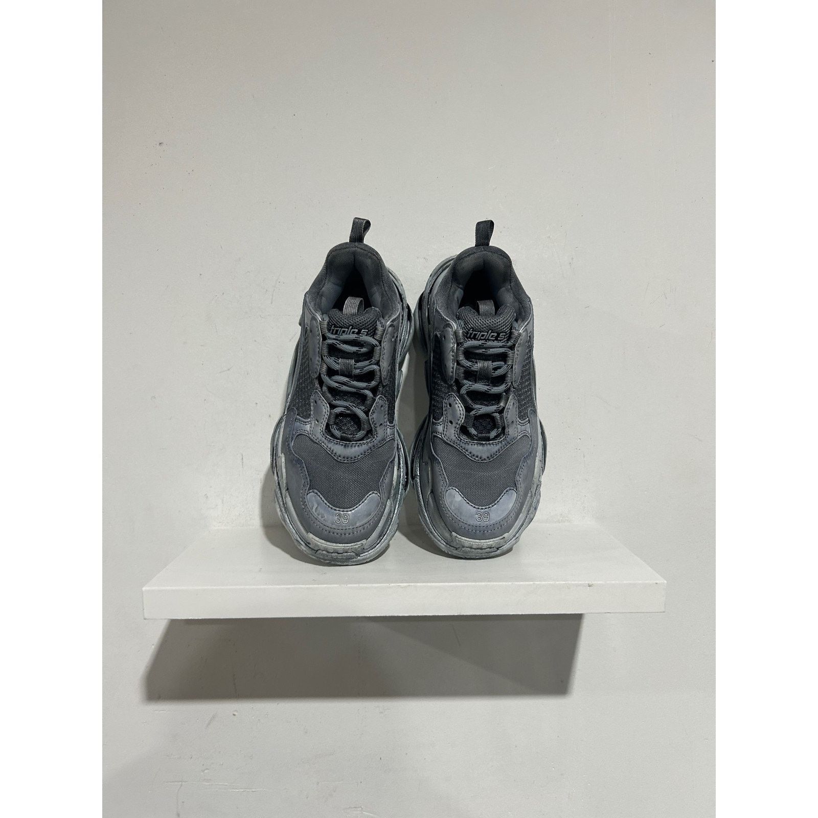 Balenciaga BALENCIAGA TRIPLE S DYED GREY SIZE 39 (EU 6) NEW Size US 6 / EU 39 - 5 Thumbnail
