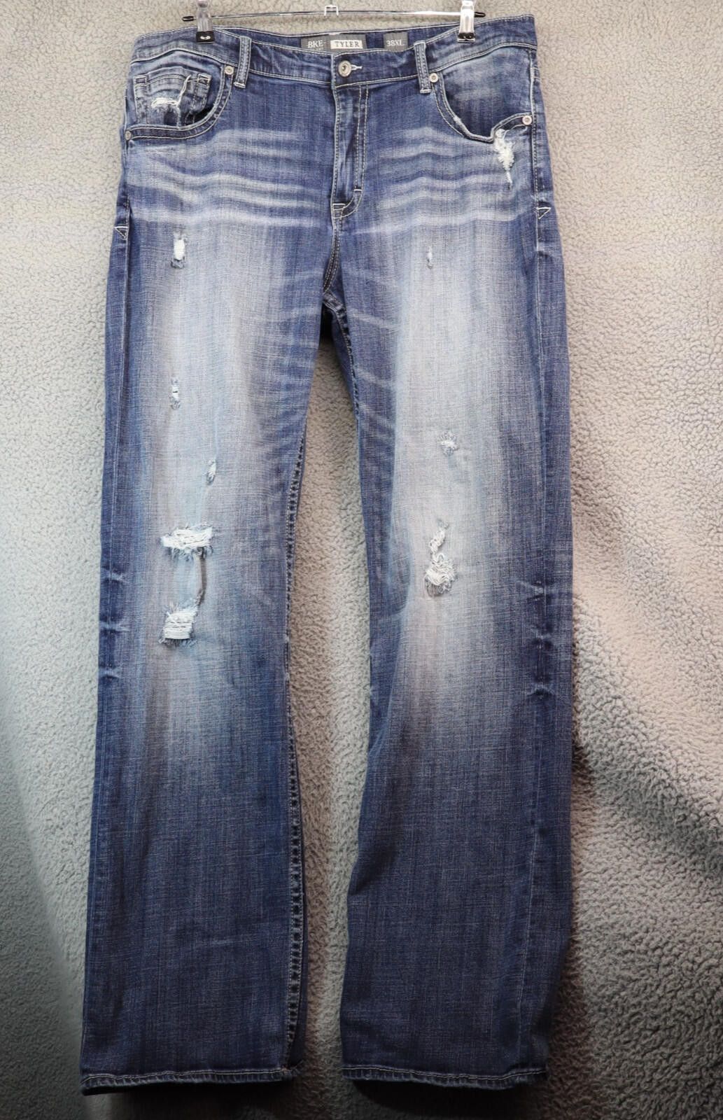 Buckle Black BKE Tyler Jeans Men 38 Blue Bootleg Thick Stitch 38XL Size US 38 / EU 54 - 1 Thumbnail